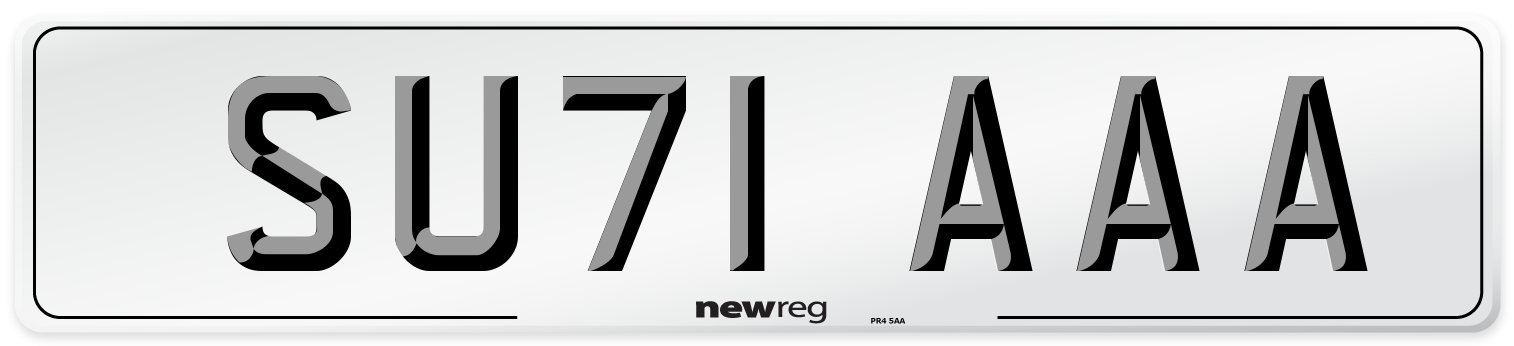 SU71 AAA Number Plate from New Reg